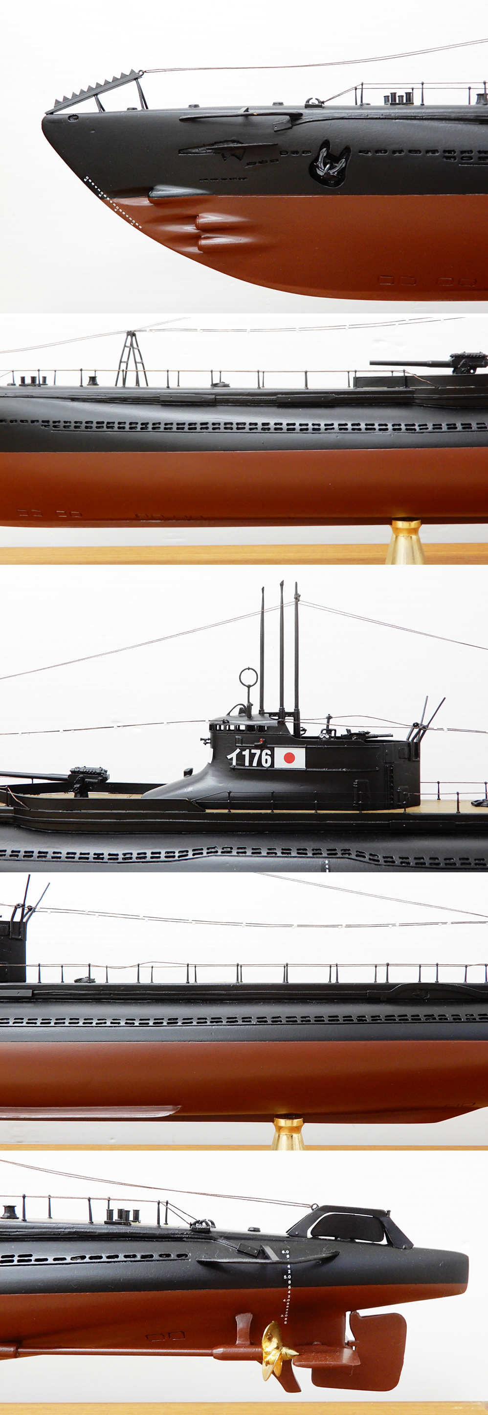 購入銀座◆◎小西製作所 日本海軍一等潜水艦海大？ 型 イ176 模型 1/100 全長107cm 大型模型 ケース付き 潜水艦模型 完成品
