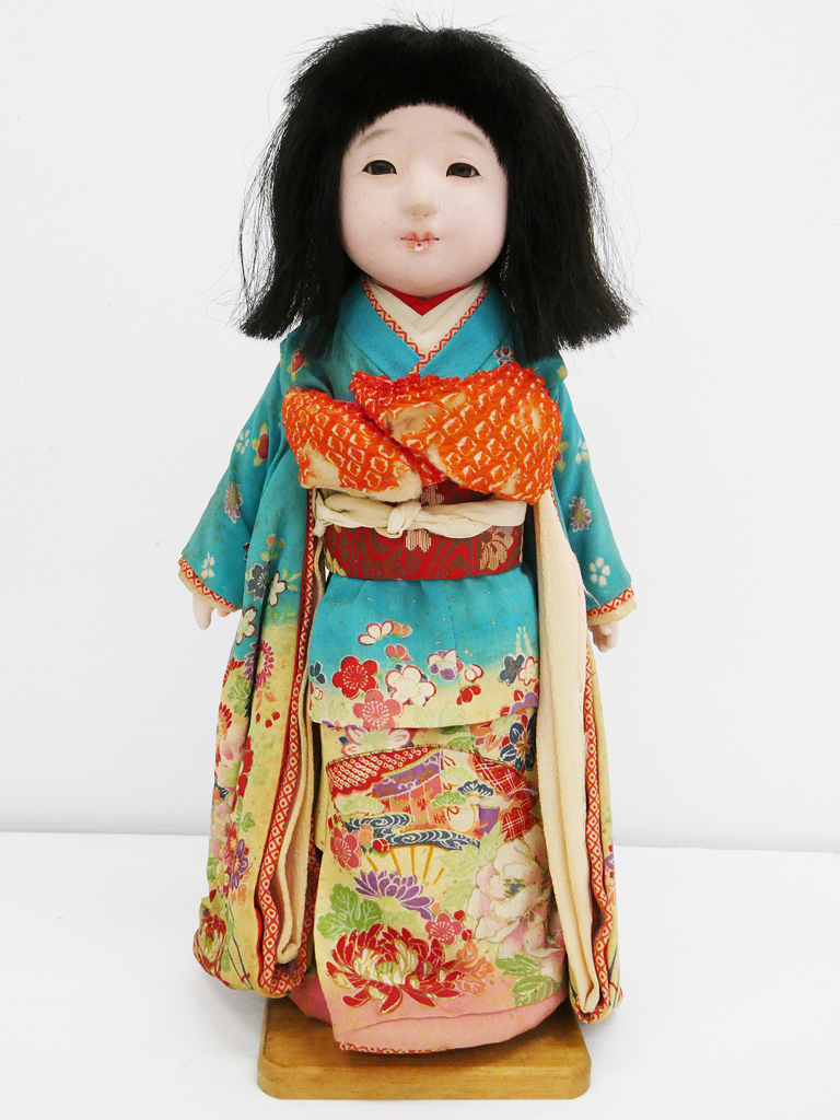 日本人形 昭和レトロ ヴィンテージ 着物 ガラスケース付き Yahoo