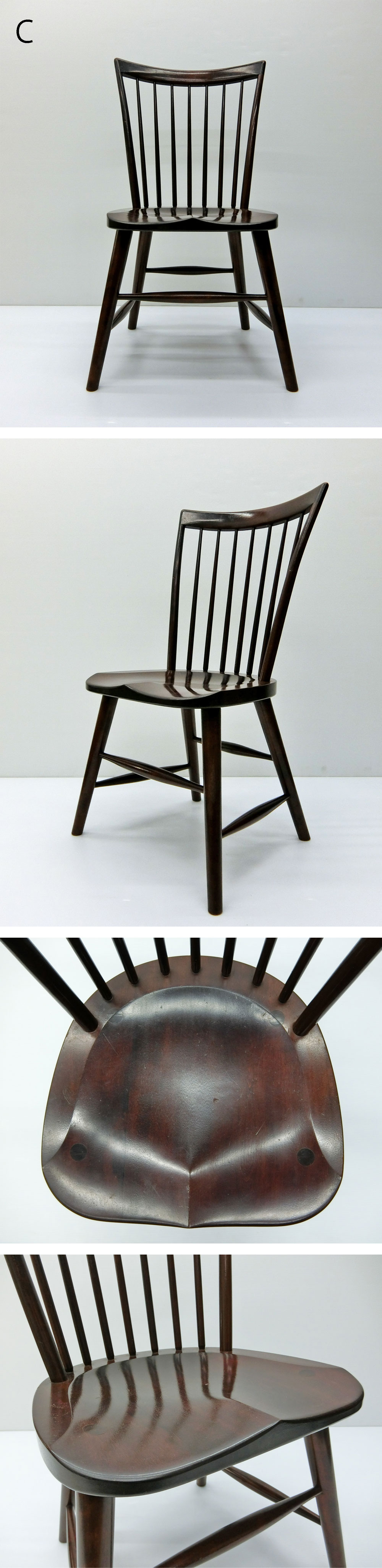 松本民芸家具 ＮＣ型 チェア ダイニングチェア ミズメザクラ 刻印有 ◎C) 松本民芸家具 NC型チェア ダイニングチェア / ミズメザクラ 椅子